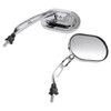 10mm Chrome Motorcycle Rearview Side Mirrors For Choppers Cruiser Custom