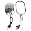 10mm Chrome Motorcycle Rearview Side Mirrors For Choppers Cruiser Custom