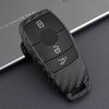Leather Silicone Car Key Case Cover With Buckle For Mercedes-Benz E