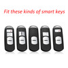 2013-2019 Mazda 2 3 6 Leather Silicone Car Key Case Cover With Buckle Generic