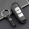 2016-2019 Mazda MX-5 Leather Silicone Car Key Case Cover With Buckle Generic