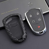 2013-2019 Cadillac ATS CTS CT6 XTS XT4 XT5 Escalade Leather Silicone Car Key Case Cover With Buckle Generic