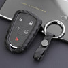 2013-2019 Cadillac ATS CTS CT6 XTS XT4 XT5 Escalade Leather Silicone Car Key Case Cover With Buckle Generic
