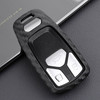 Leather Silicone Car Key Case Cover With Buckle For Audi A4 Q5