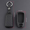 Leather Silicone Car Key Case Cover With Buckle For Audi A4 Q5