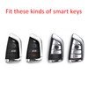 Leather Silicone Car Key Case Cover With Buckle For BMW