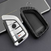 Leather Silicone Car Key Case Cover With Buckle For BMW
