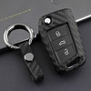 2019- Audi A1 Leather Silicone Car Key Case Cover With Buckle Generic