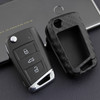 2013-2019 Skoda Octavia Kodiaq Karoq Leather Silicone Car Key Case Cover With Buckle Generic