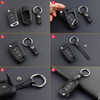 2013-2019 Skoda Octavia Kodiaq Karoq Leather Silicone Car Key Case Cover With Buckle Generic
