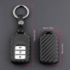 2013-2019 Honda Civic Accord Odyssey Leather Silicone Car Key Case Cover With Buckle Generic