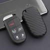 2014-2019 Jeep Grand Cherokee Cherokee Renegade Compass Leather Silicone Car Key Case Cover With Buckle Generic