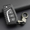 2018-2020 Toyota Camry C-HR Leather Silicone Car Key Case Cover With Buckle Generic
