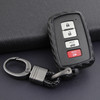 2012-2019 Toyota Highlander Corolla RAV4 Avalon Camry Leather Silicone Car Key Case Cover With Buckle Generic