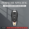 Aluminum Alloy TPU Silvery Car Key Case Cover With Buckle For Porsche Cayenne 911