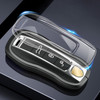 Aluminum Alloy TPU Silvery Car Key Case Cover With Buckle For Porsche Cayenne 911