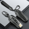 Aluminum Alloy TPU BLK Car Key Case Cover With Buckle For Porsche Cayenne 911
