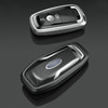 Aluminum Alloy TPU Silver Car Key Case Cover With Buckle For Ford