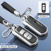 Aluminum Alloy TPU Silver Car Key Case Cover With Buckle For Mazda CX-4 CX-5