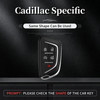 Aluminum Alloy TPU Silvery Car Key Case Cover With Buckle For Cadillac