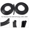 2Pcs Front/Rear Door Rubber Seal Weatherstrip For Hummer H2 2003-2009