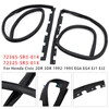 2PCS Front Door Sub Seal Rubber Set For Honda Civic 2Dr 3Dr 1992-1995 Eg6 Eg4