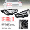 LED Left+Right Headlight 8W0941773B 8W0941774B For Audi A4 B9 2015-2018