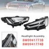LED Left+Right Headlight 8W0941773B 8W0941774B For Audi A4 B9 2015-2018