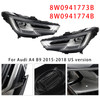 LED Left+Right Headlight 8W0941773B 8W0941774B For Audi A4 B9 2015-2018