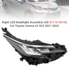 Right LED Headlight Assembly LED 81110-08100 For Toyota Sienna LE XLE 2021-2022