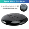 Spare Wheel Tyre Cover for Land Rover Defender 90 110 130 2020-2025 Gloss Black