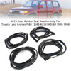 4Pcs Door Weatherstrip For Toyota Land Cruiser Fj80 Fzj80 Hzj81 Hdj80 1990-1998