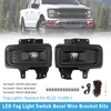 LED Fog Light Switch Bezel Wire Bracket Kits For Ford F150 STX XL XLT 2024-2025