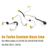 4x Turbo Coolant Hose Line for Mercedes CLS550 GL550 E550 S550 GL450 2011-2018