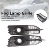 Black Front Bumper Fog Light Grille Cover Bezel Fit Audi S7 A7 S-Line 2012-2015