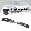 Black Front Bumper Fog Light Grille Cover Bezel Fit Audi S7 A7 S-Line 2012-2015