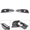 Black Front Bumper Fog Light Grille Cover Bezel Fit Audi S7 A7 S-Line 2012-2015