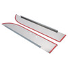 Pair 6" Chopped Window Trim Stainless Steel Chop Tops for Peterbilt 567/579
