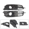2X Car Front Bumper Fog Light Grilles For Audi A6 C7 S-Line 2012-2014