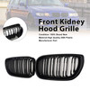 Front Kidney Hood Grille Grill For BMW E46 3 Series 4 Door 2002-2005 Gloss Black