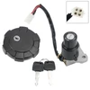 4-Wire Ignition Switch Fuel Cap Lock Set For Yamaha XT250 XT350 1985-1986