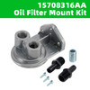 15708 Oil Filter Mount Kit 1/2 in NPT Female Ports 3/4-16 in Center Thread