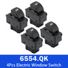 4Pcs Electric Window Switch 6554.QK for Citroen Berlingo 2008-2018 MPV