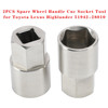 2PCS Spare Wheel Handle Cnc Socket Tool for Toyota Lexus Highlander 51942-28010