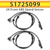 2X Front Right&Left ABS Speed Sensor for Citroen 51725099 52148329