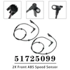 2X Front Right&Left ABS Speed Sensor for Citroen 51725099 52148329