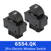 2Pcs Electric Window Switch 6554.QK for Citroen Berlingo 2008-2018 MPV