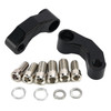 Pair Black Aluminum Mirror Extenders Risers Extension 10mm Universal Fit