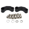 Pair Black Aluminum Mirror Extenders Risers Extension 10mm Universal Fit