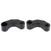 Pair Black Aluminum Mirror Extenders Risers Extension 10mm Universal Fit